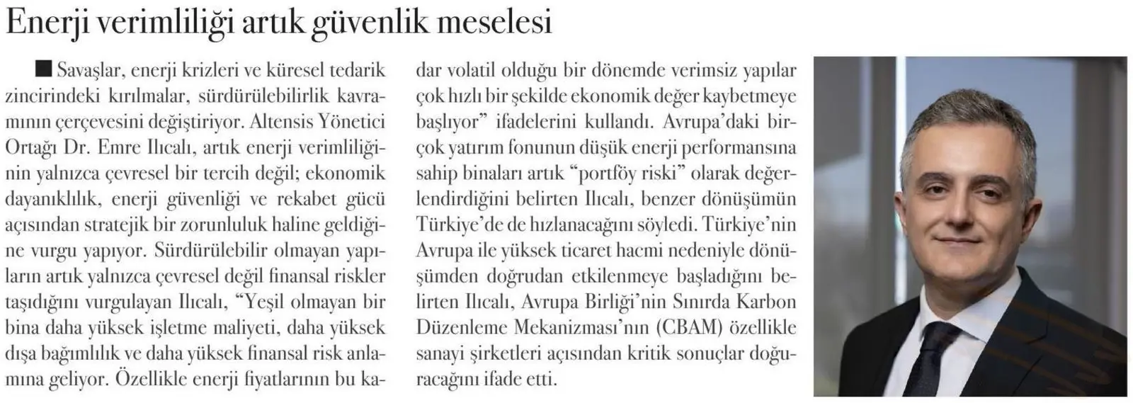 Business World Global Bülten — Enerji Verimliliği Artık Güvenlik Meselesi
