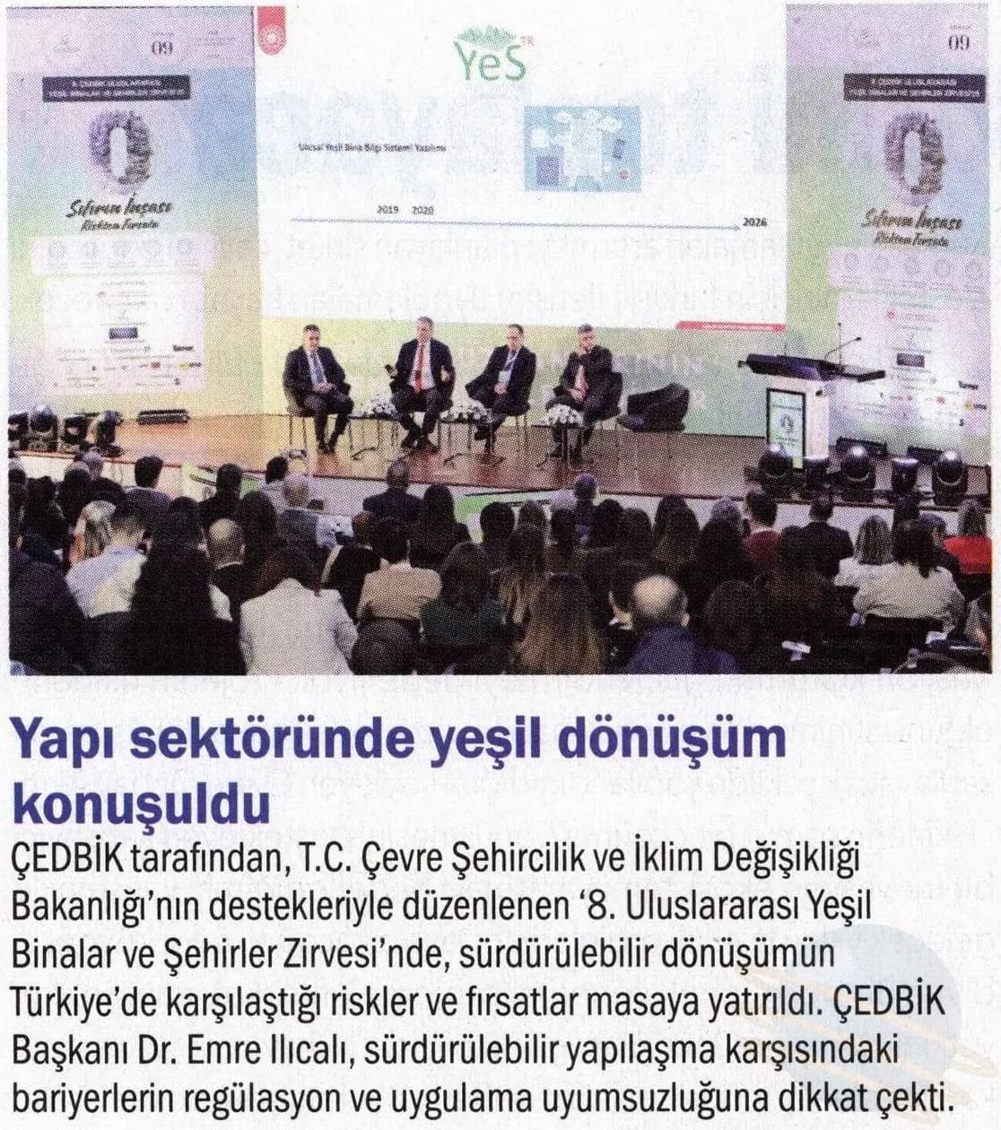 Ekonomist — Yapı Sektöründe Yeşil Dönüşüm Konuşuldu